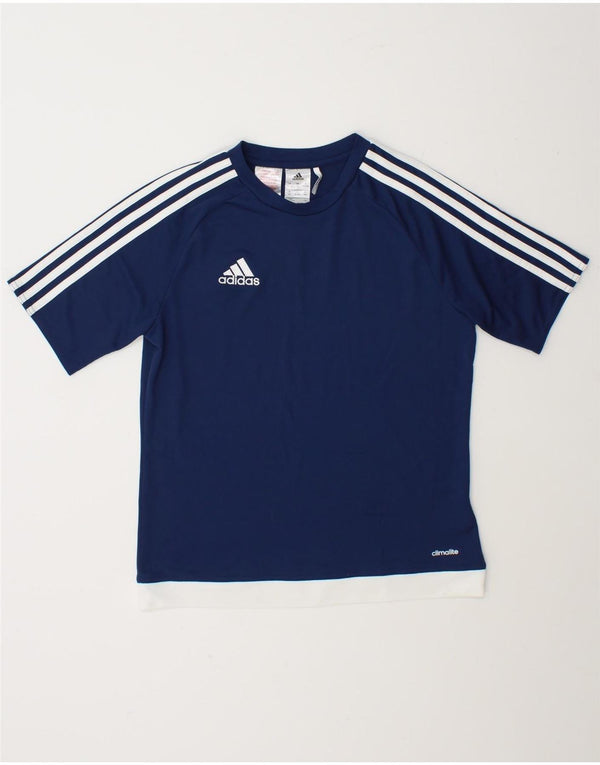 Adidas Jungen Climalite T-Shirt Top 13-14 Jahre Marineblau Farbblock
