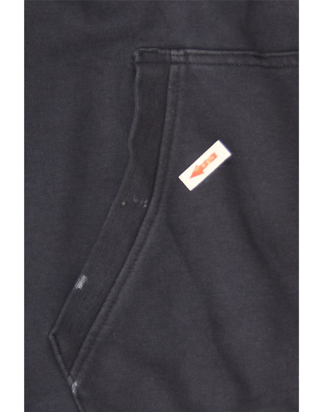 Ellesse Herren-Kapuzenpullover mit Reißverschluss, mittlere marineblaue gestreifte Baumwolle