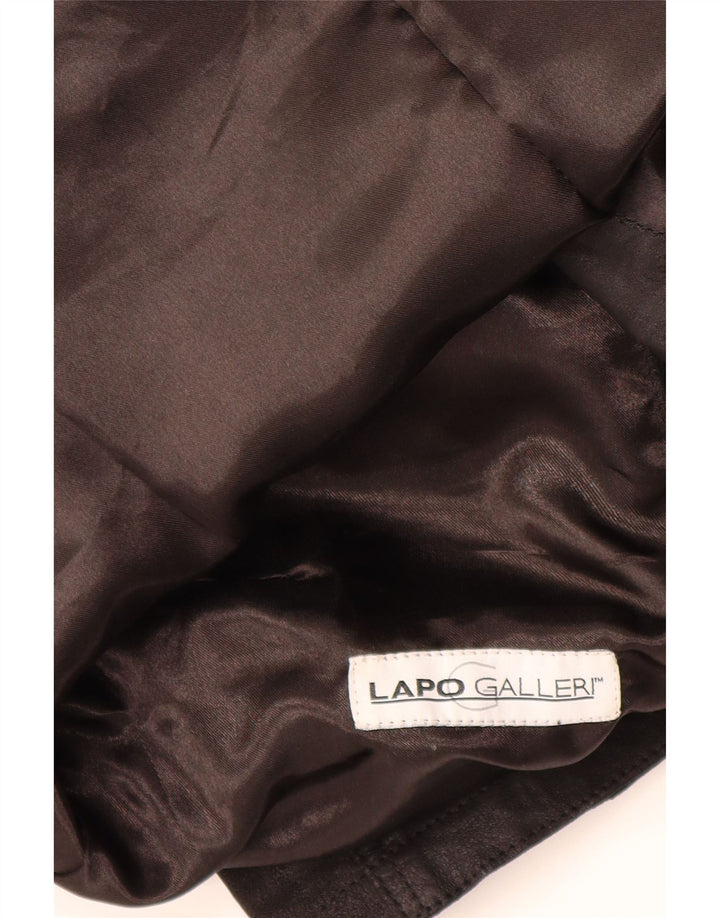 Lapo Galleri Damen Military Crop Lederjacke UK 10 Small Schwarz