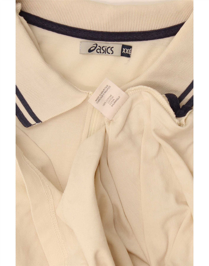 Asics Herren Poloshirt 2XL Beige Baumwolle