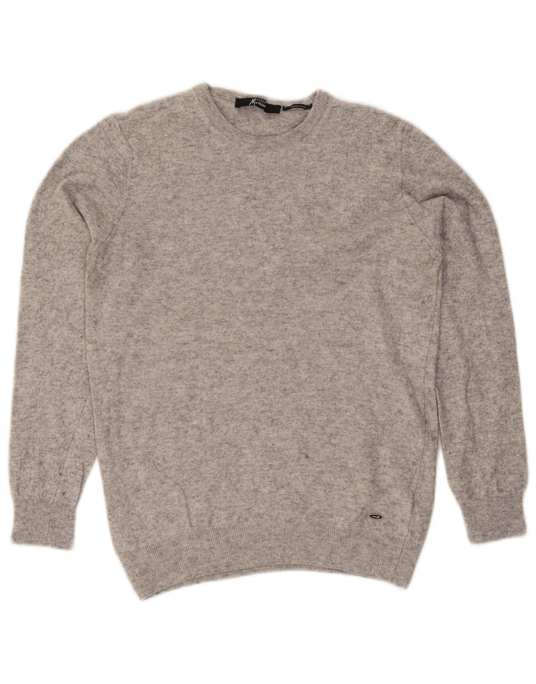 Guess Herren-Pullover mit Rundhalsausschnitt, mittelgrau gefleckte Viskose
