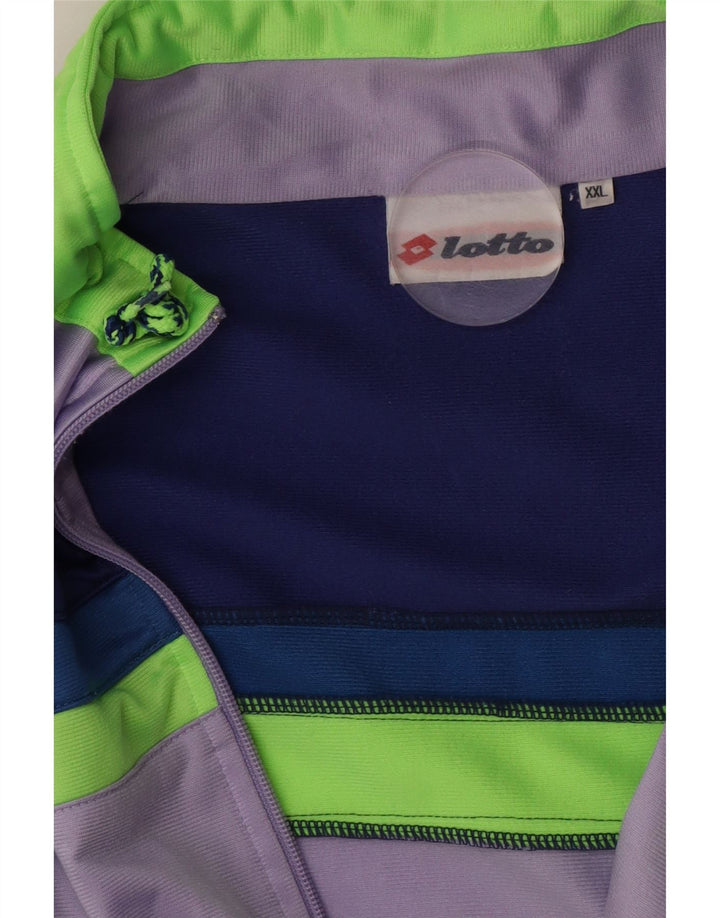 Lotto Herren-Trainingsanzugoberteil mit Grafik, Größe 2XL, Marineblau, Farbblock
