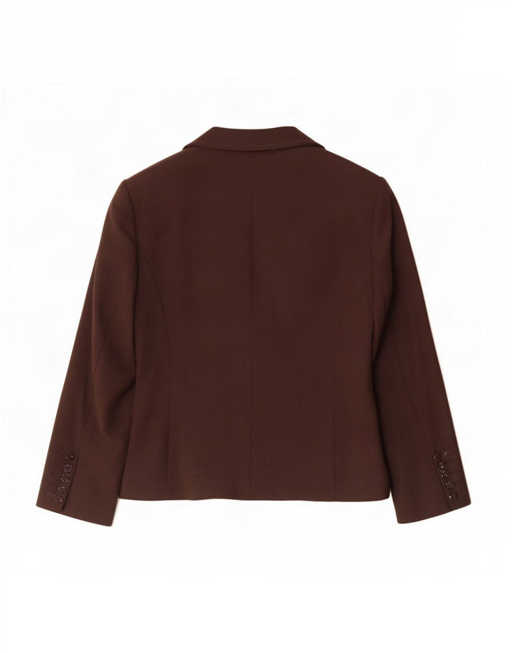 Marks & Spencer Damen-Blazerjacke mit 2 Knöpfen, Gr. 16, Braun, Polyester