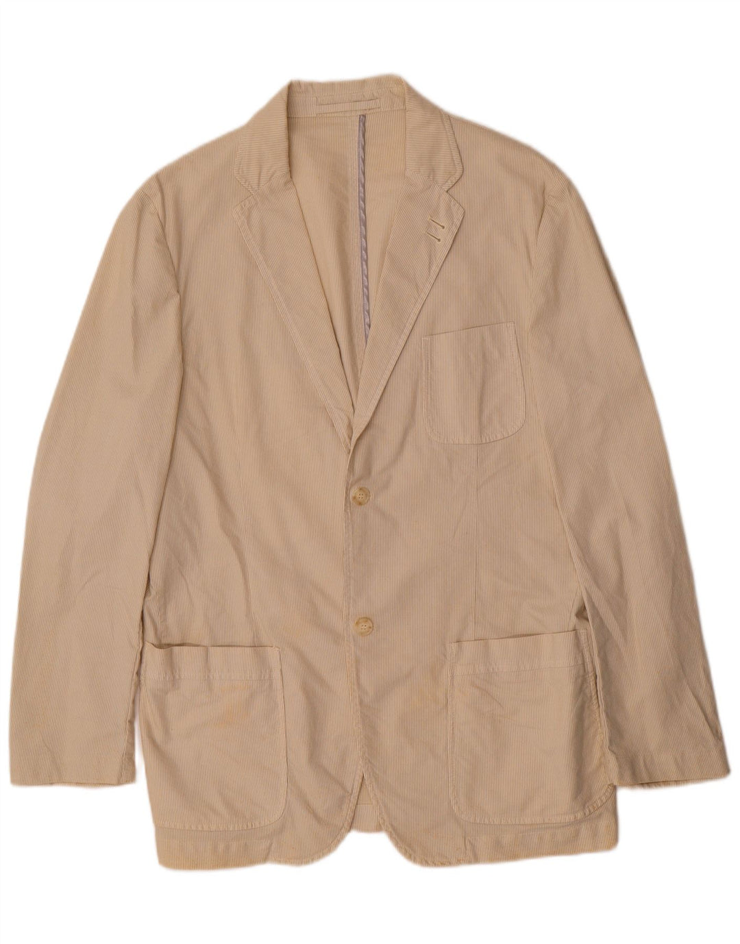 Trussardi Jeans Herren-Blazer mit 2 Knöpfen, Gr. 38, Mittelbeige, Nadelstreifen