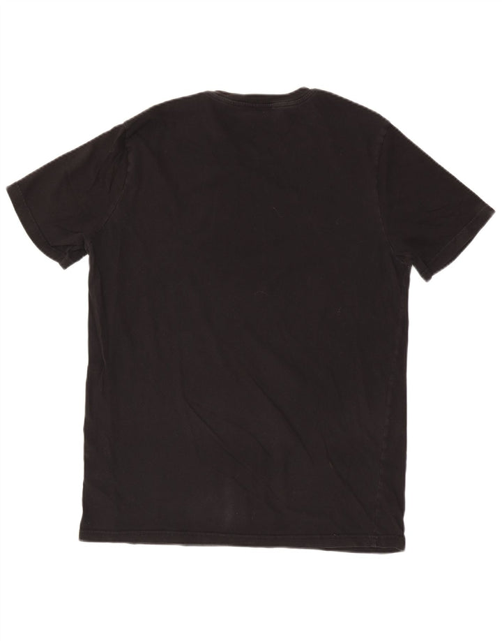 Benetton Herren T-Shirt Top Large Schwarz Baumwolle