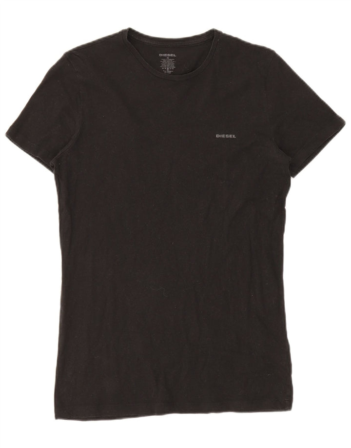 DIESEL Herren T-Shirt Top Small Schwarz Baumwolle
