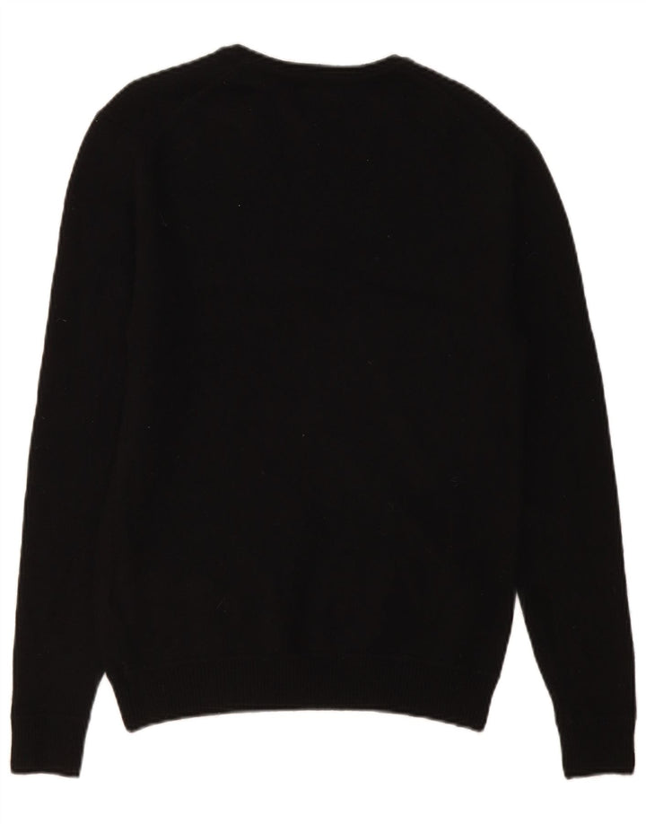 Superdry Herren-Pullover mit U-Boot-Ausschnitt, mittelschwarze Wolle