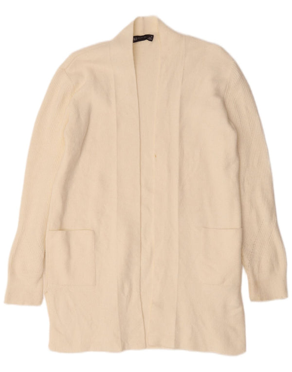 Marks & Spencer Damen Longline-Cardigan-Pullover UK 12 Medium Off White