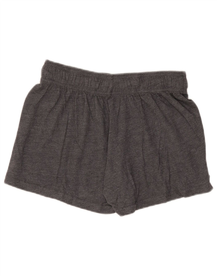 REEBOK Damen Sportshorts UK 10 Small Graue Baumwolle