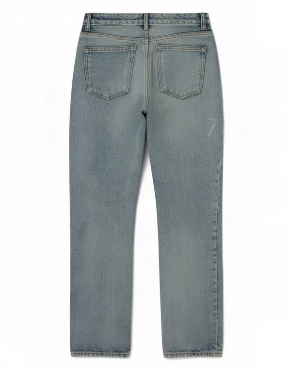 Zara Damen Straight Jeans EU 36 XS W26 L30 Blaue Baumwolle
