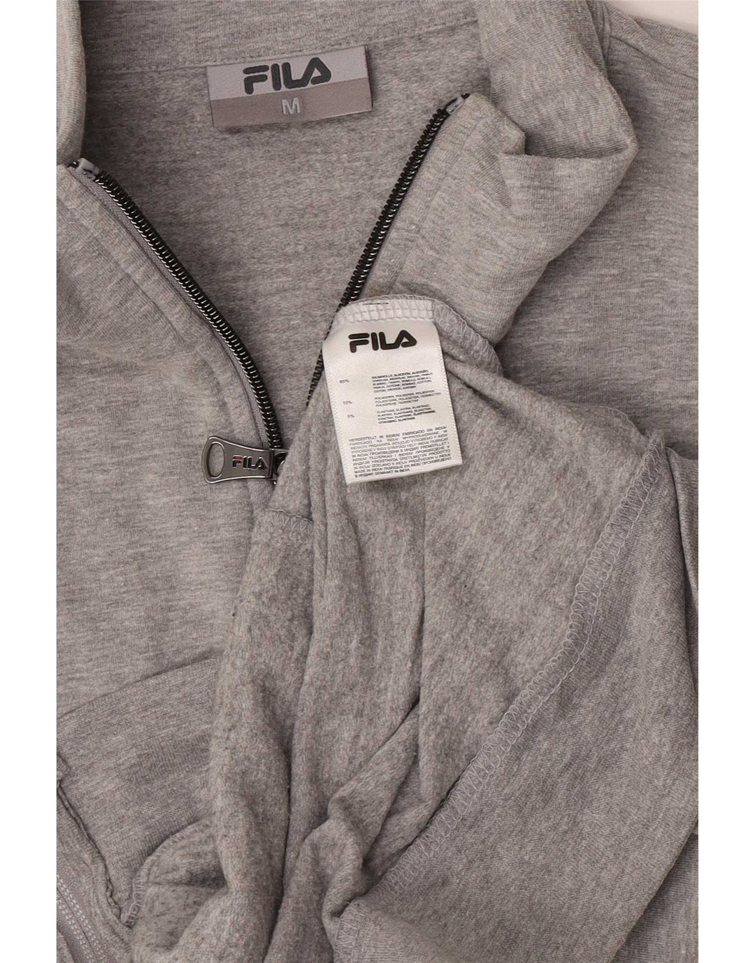 Fila Damen-Trainingsanzugoberteil mit Grafik, UK 12, mittelgrau, Farbblock