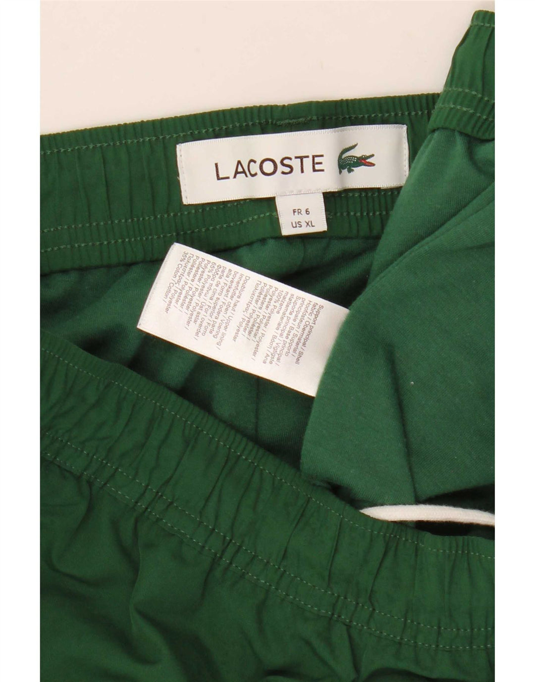 Lacoste Herren-Trainingshose, Jogginghose, Größe 6, XL, grünes Polyester