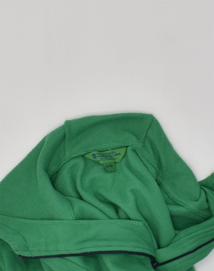 MOUNTAIN WAREHOUSE Boys Fleece Hoodie Jumper 9-10 Years Green Polyester | Vintage Mountain Warehouse | Thrift | Second-Hand Mountain Warehouse | Used Clothing | Messina Hembry 