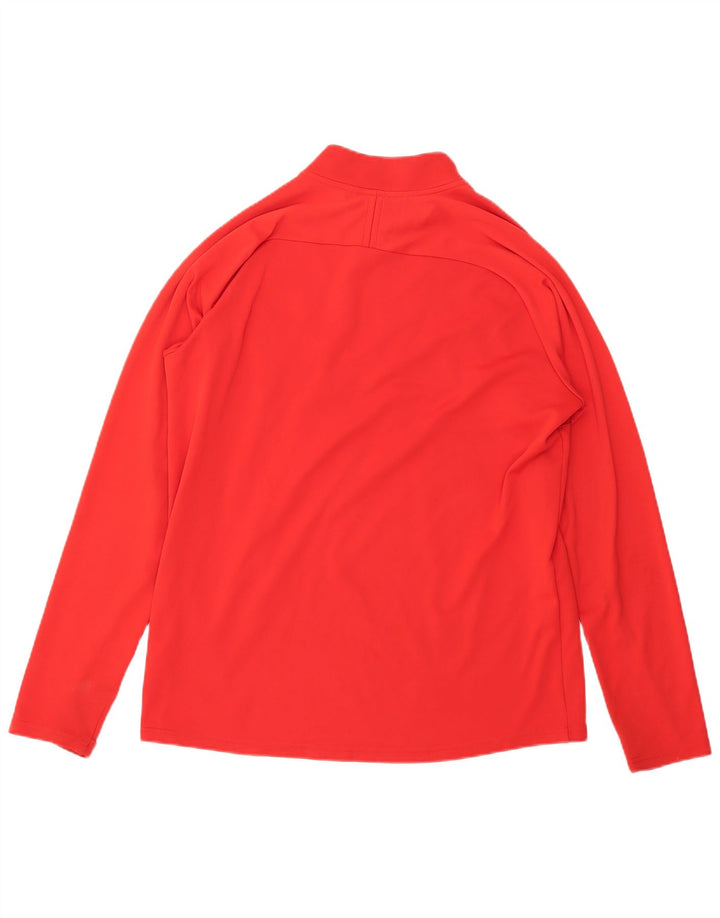 Nike Herren Dri Fit Graphic Pullover-Trainingsoberteil mit Reißverschluss und Halsausschnitt, Größe L, Rot
