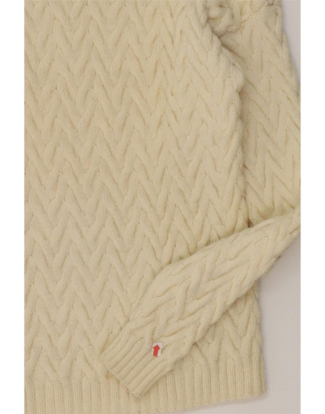 VINTAGE Womens Crew Neck Jumper Sweater UK 12 Medium Off White Vintage Vintage and Second-Hand Vintage from Messina Hembry 