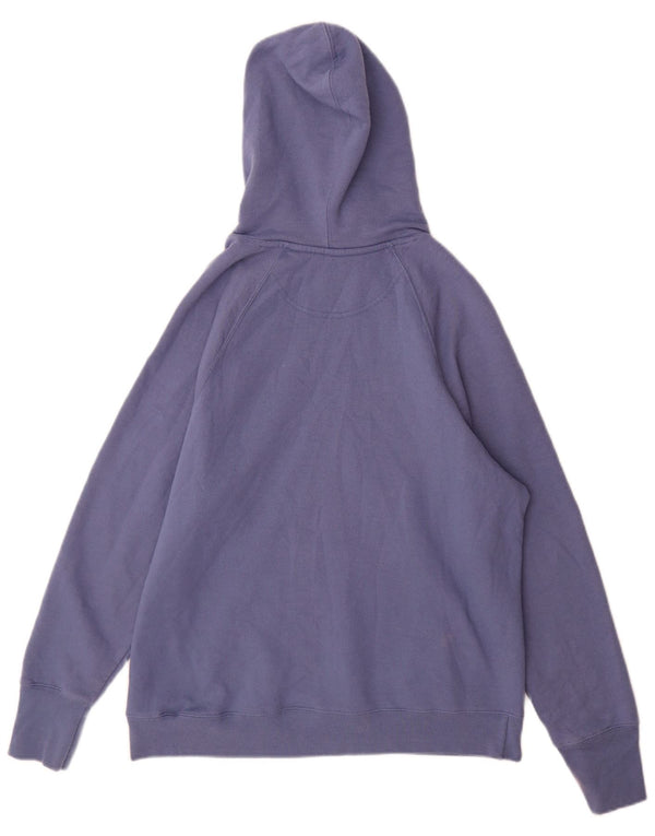 Champion Womens Graphic Hoodie Pullover UK 16 Große blaue Baumwolle