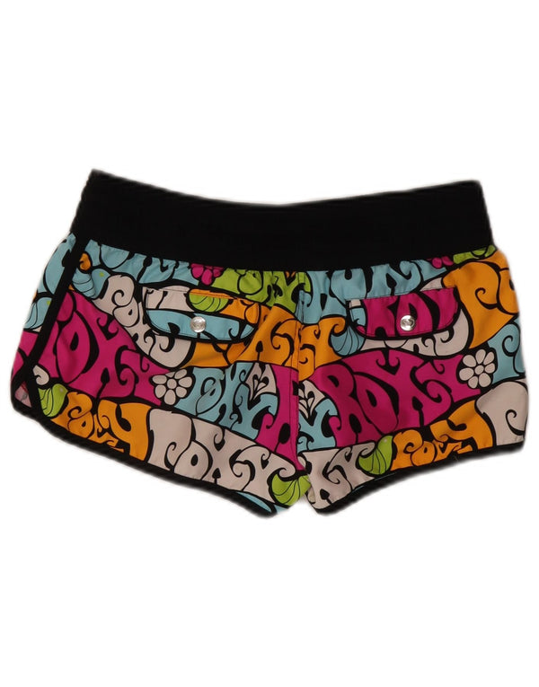 Roxy Damen-Hotpants US 7 Medium W28 Mehrfarbiges Blumenmuster aus Polyester