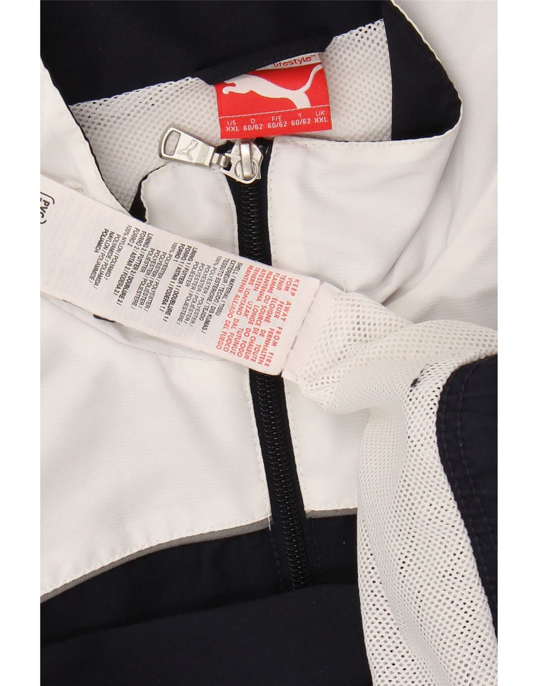PUMA Herren-Trainingsanzug mit grafischem Oberteil, 2XL, Marineblau, Farbblock-Polyester