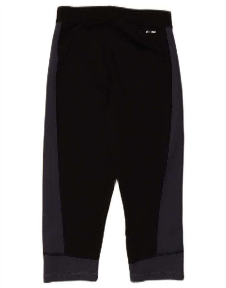 Adidas Damen Capri-Leggings UK 8/10 Small Schwarz Colourblock Polyester