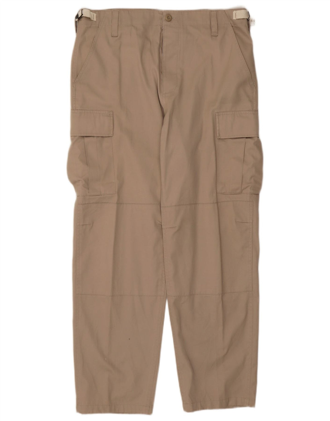 Vintage Mens Straight Cargo Trousers W36 L29 Beige