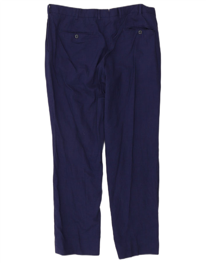 Massimo Dutti Herren-Anzughose, gerade, W34, L29, Marineblau