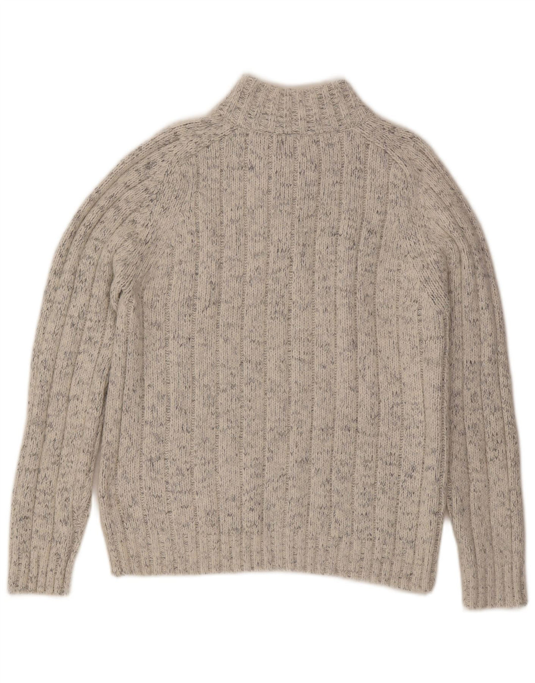 Marks & Spencer Herren-Pullover mit Reißverschluss am Hals, mittelbeigefarbenes Acryl