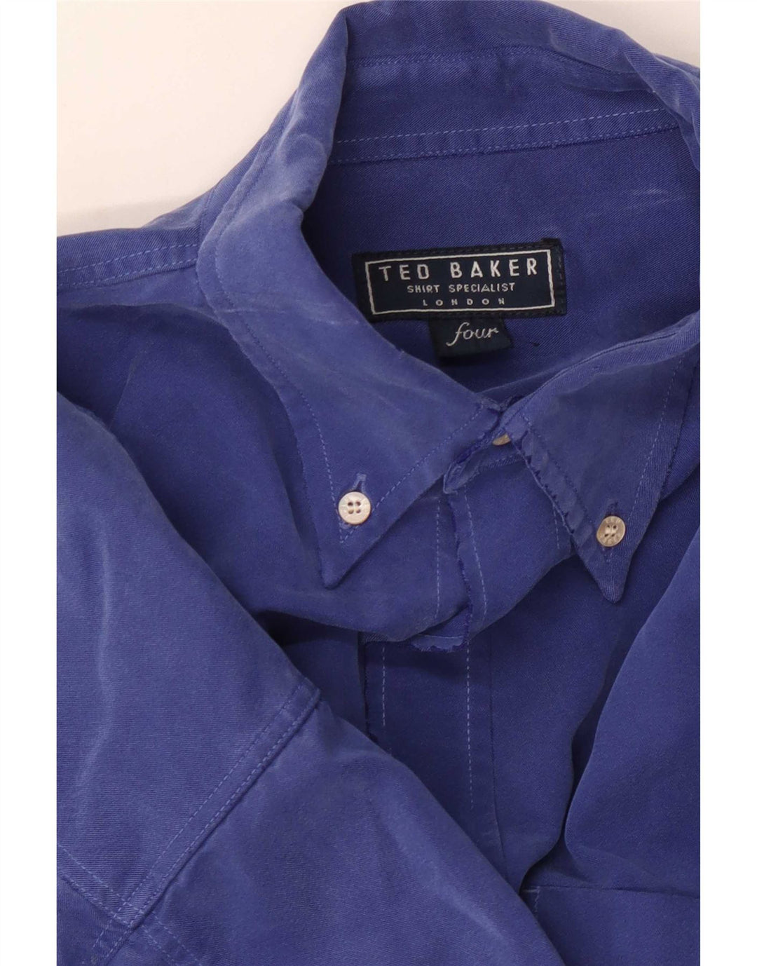 Ted Baker Herrenhemd Größe 4 Large Blau