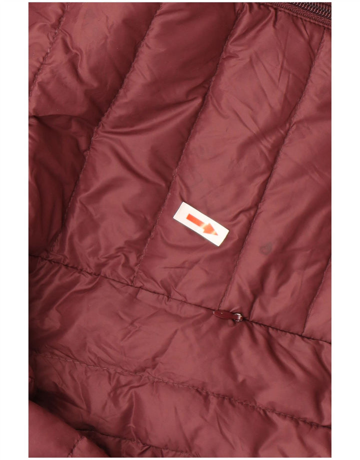 Schott Herren-Jacke mit Kapuze, gepolstert, Gr. 40, groß, burgunderrotes Nylon
