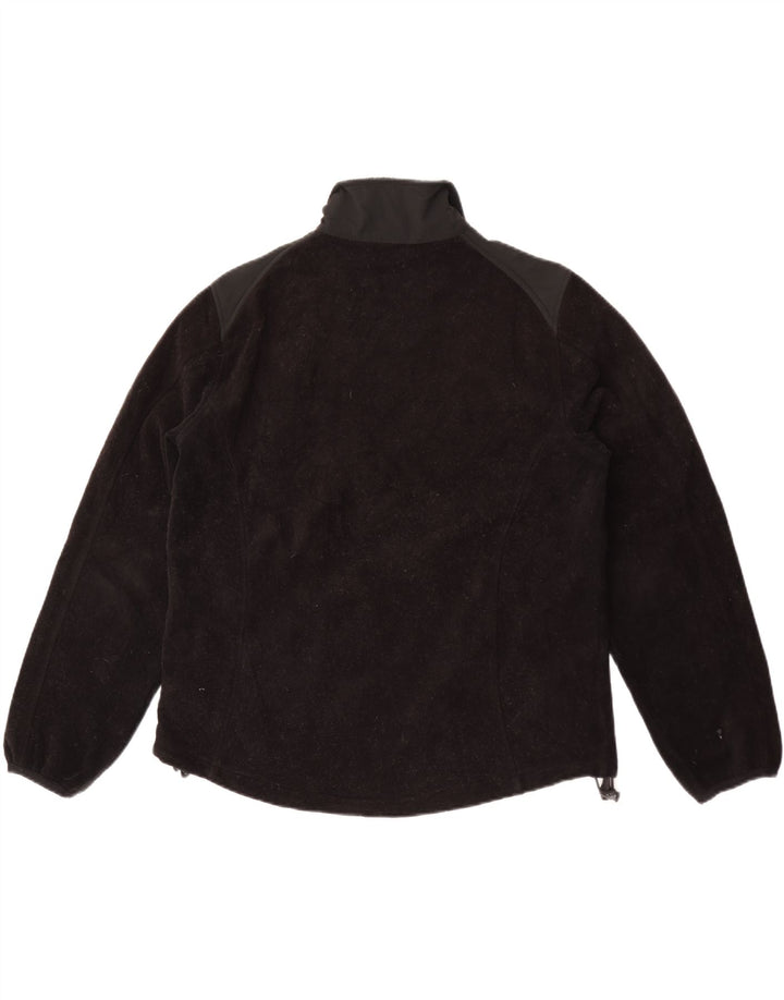 L.L.Bean Damen Fleecejacke UK 16 Large Schwarz Colourblock Polyester