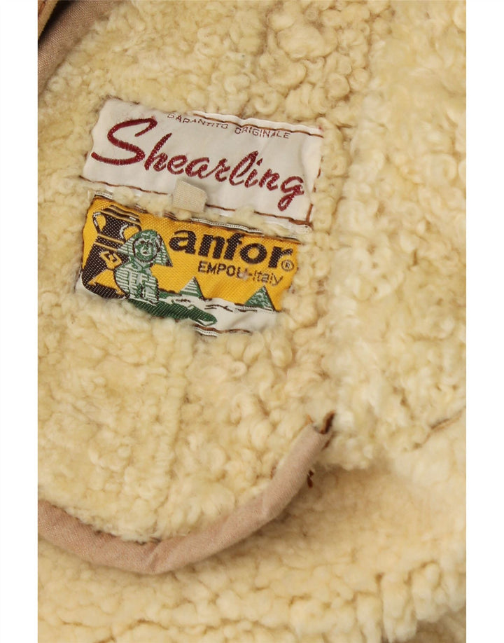 Anfor Damen-Lammfelljacke IT 44 Mittelbraunes Lammfell