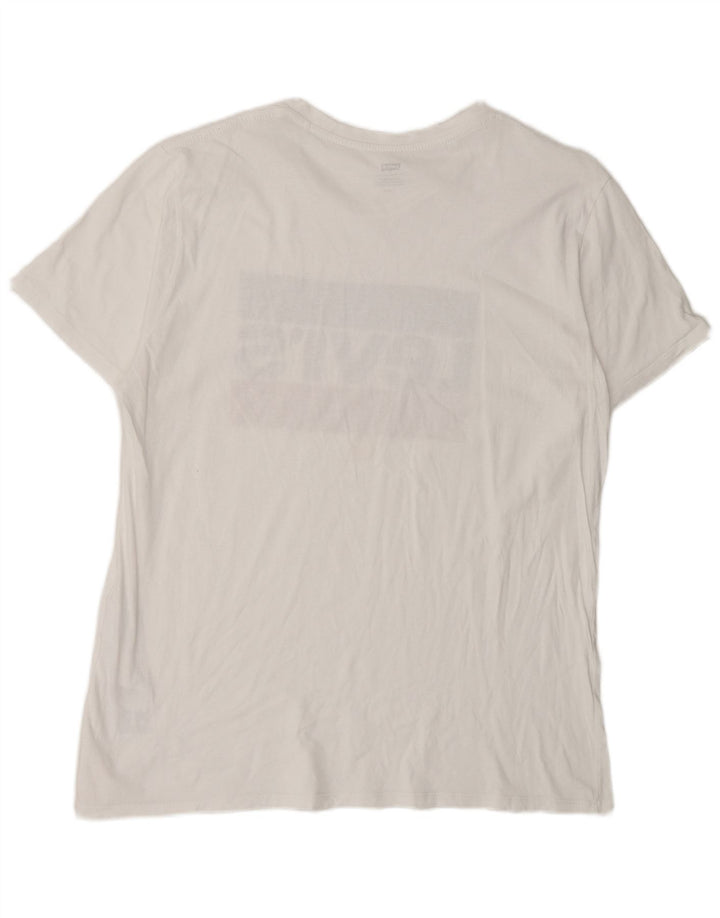 Levi's Herren-T-Shirt mit Grafik, Größe L, aus weißer Baumwolle
