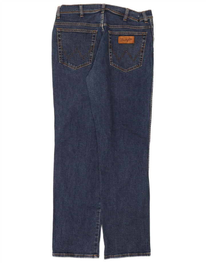 Wrangler Herren Texas Straight Jeans W36 L34 Marineblaue Baumwolle