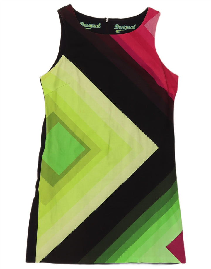 Desigual Damen grafisches Etuikleid, EU 42, groß, mehrfarbig, geometrisch