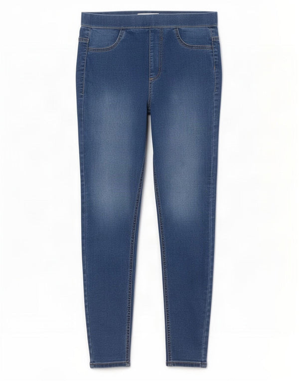Marks & Spencer Damen Jegging-Jeans UK 10 Small W28 L28 Blaue Baumwolle