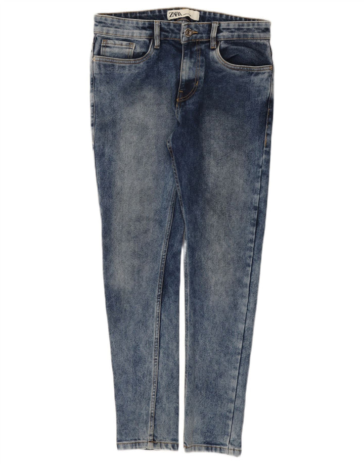 Zara Damen Slim Jeans W30 L29 Blau