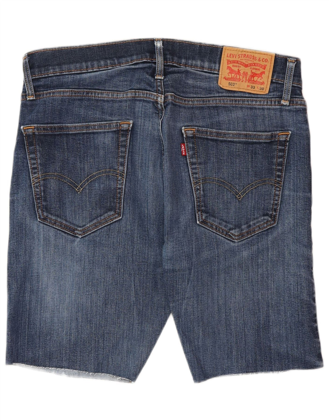 LEVI'S Herren 502 Denim Shorts W33 Mittelblaue Baumwolle