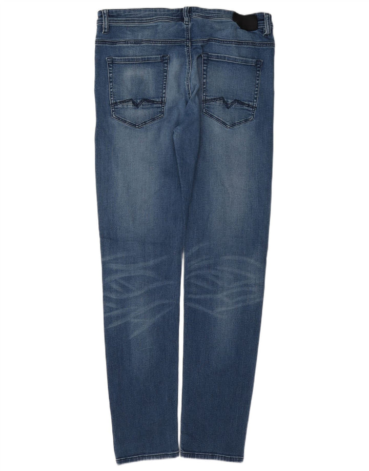 Hugo Boss Herren Tapered Jeans W34 L34 Blaue Baumwolle