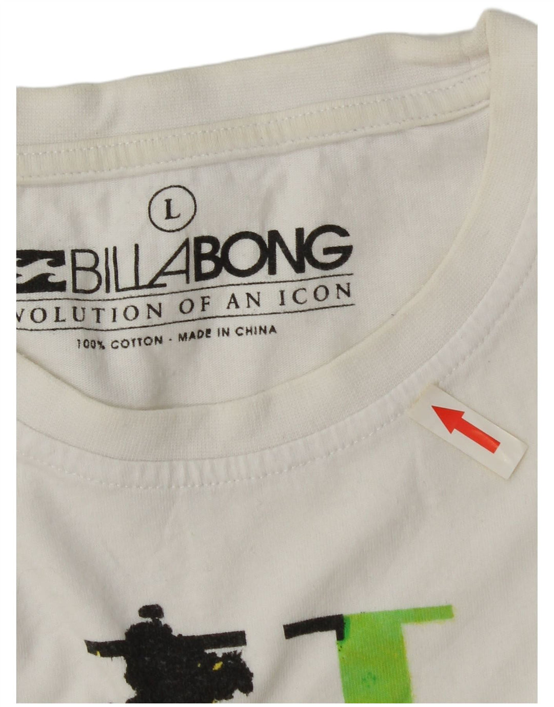 Billabong Herren-T-Shirt mit Grafik, groß, aus weißer Baumwolle