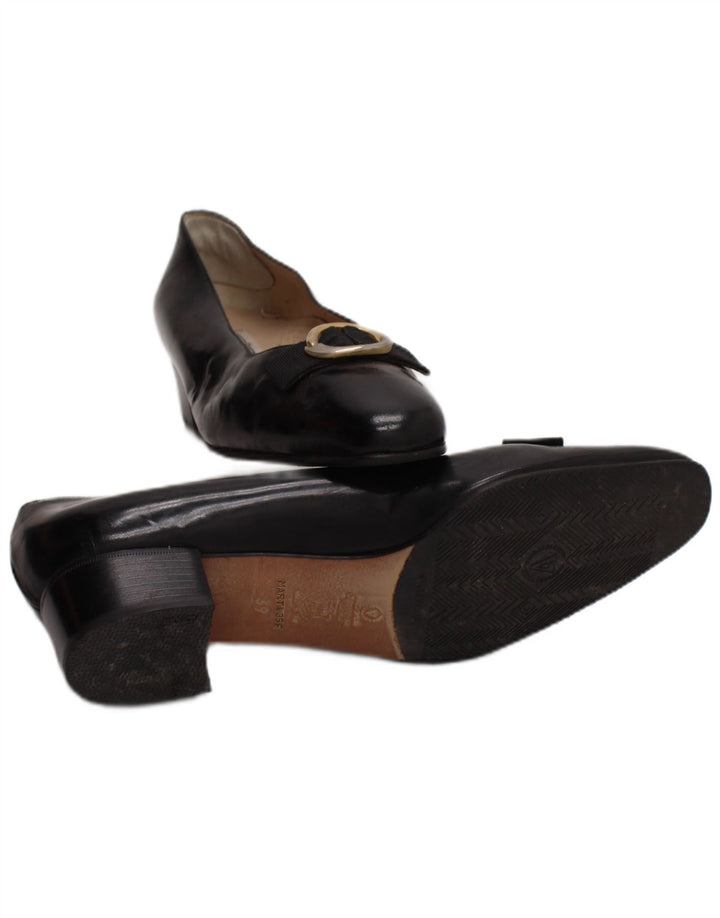 Valle Verde Damen-Ballerinas aus Leder, UK-Größe 6, schwarzes Leder