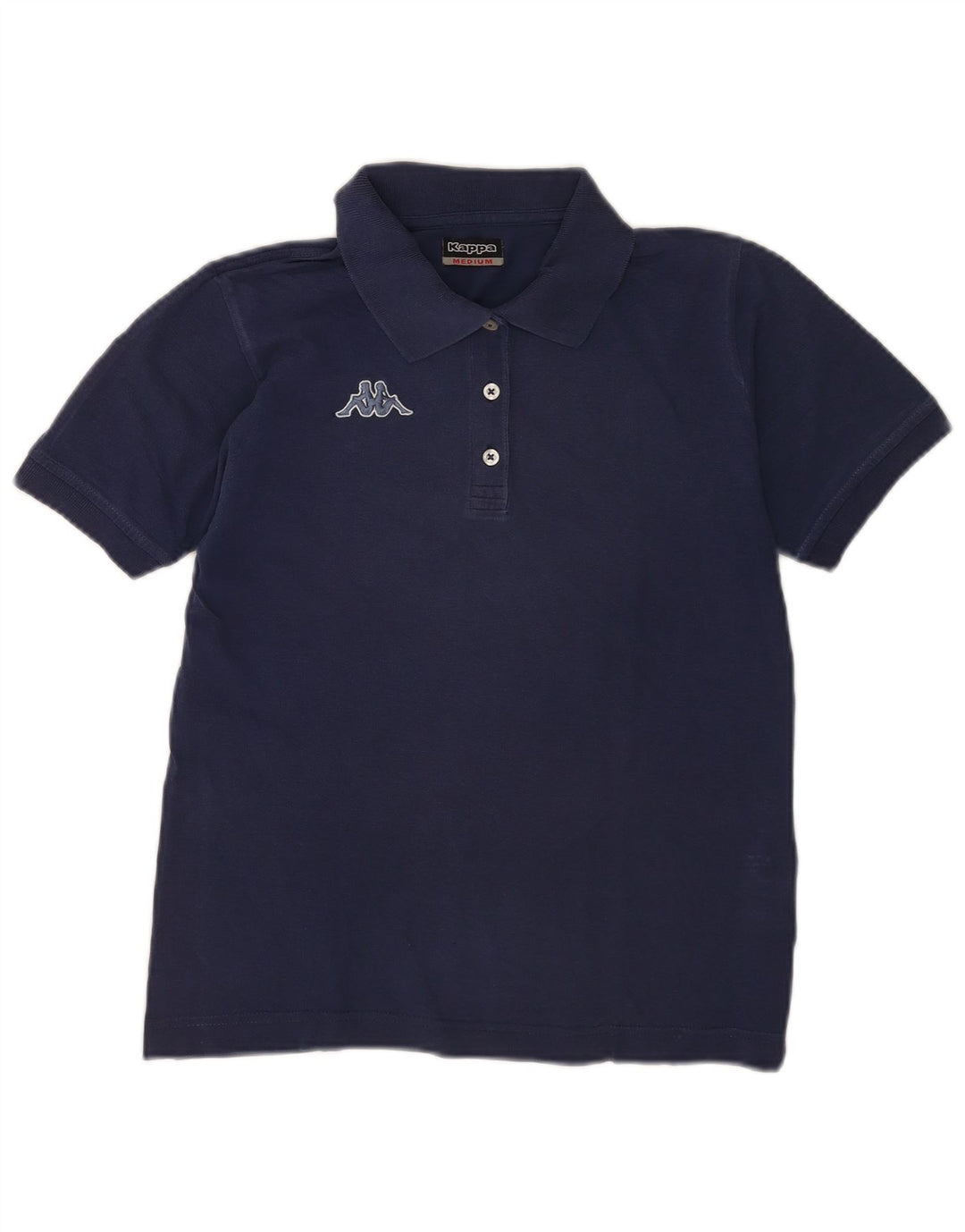 Kappa Damen Poloshirt UK 12 Medium Marineblau Baumwolle