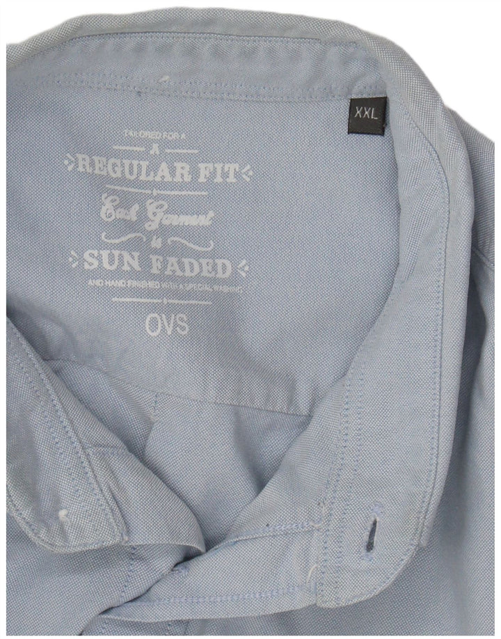 OVS Herren Sun Faded Regular Fit Hemd 2XL Blau