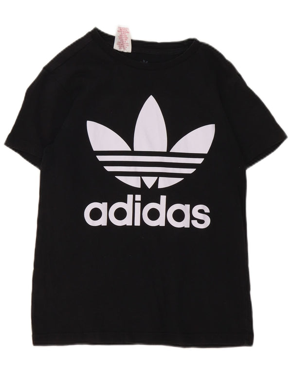Adidas T-Shirt mit Grafik für Jungen, 11–12 Jahre, schwarze Baumwolle