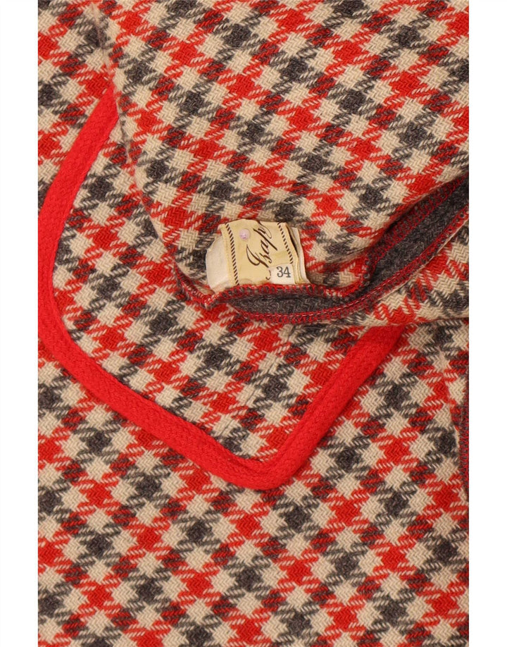 Vintage Damen Cape Mantel Einheitsgröße Graue Wolle