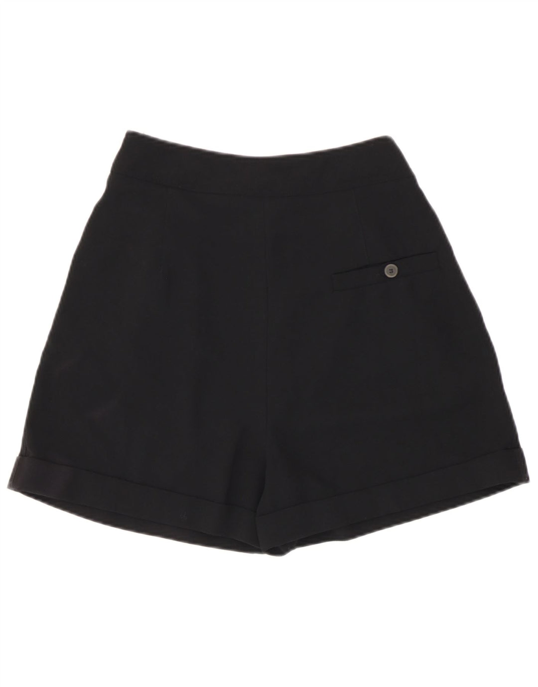 Zara Damen-Shorts mit hoher Taille und Pegged-Freizeit-Shorts, Größe S, W26, Schwarz, Polyester