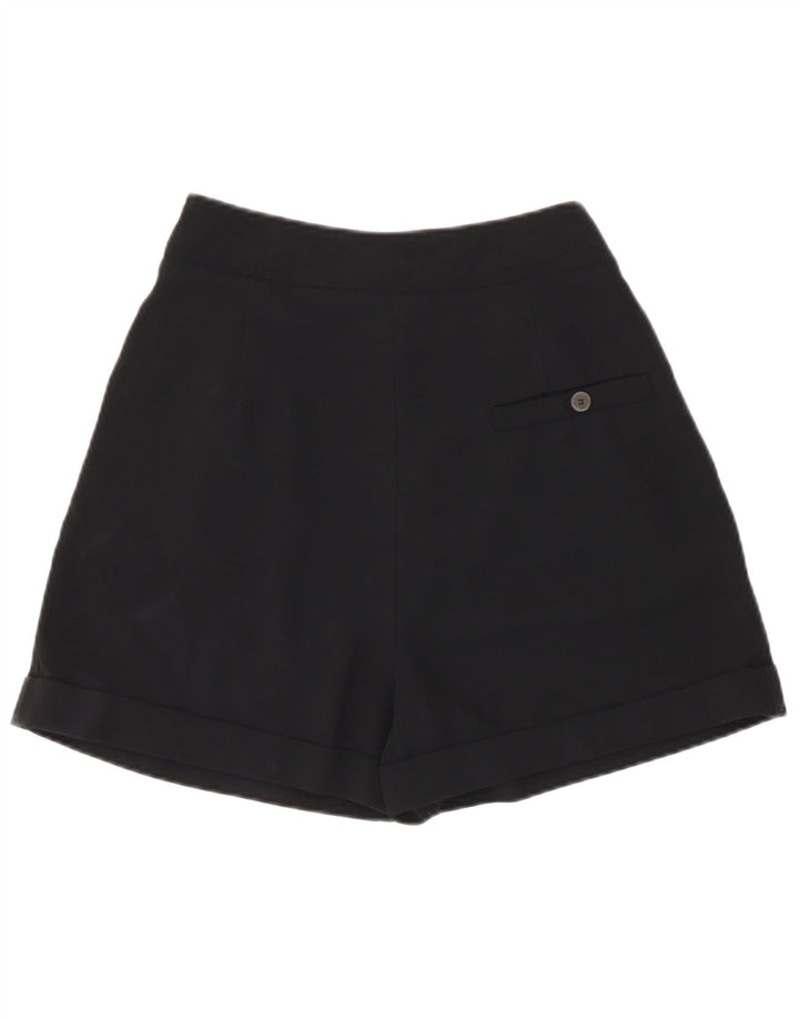Zara Damen-Shorts mit hoher Taille und Pegged-Freizeit-Shorts, Größe S, W26, Schwarz, Polyester