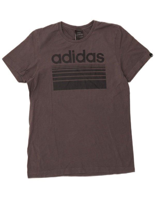 Adidas Herren Grafik T-Shirt Top Small Grau Baumwolle