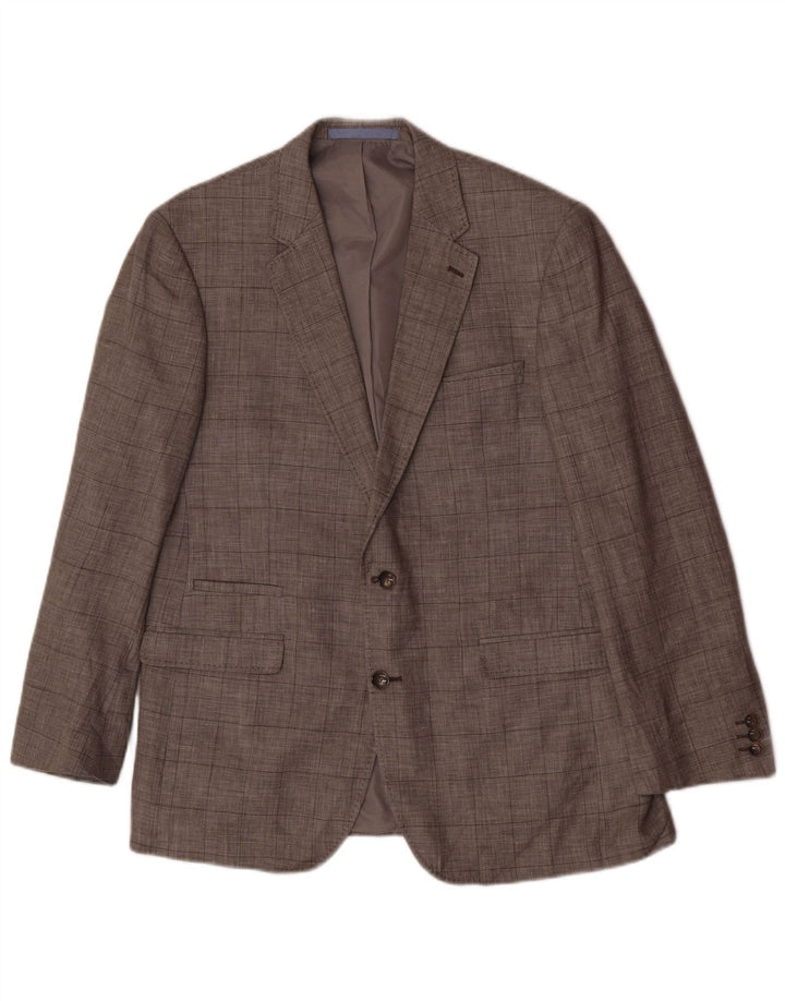 Marks & Spencer Herren-Blazer mit maßgeschneiderter Passform, Gr. 42, groß, grau kariert