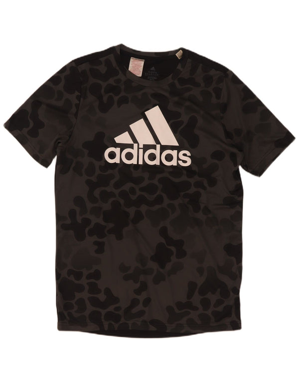Adidas Jungen Aeroready Graphic T-Shirt Top 15-16 Jahre Graue Tarnung