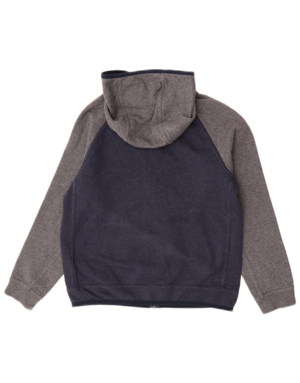 Nike Jungen-Kapuzenpullover mit Reißverschluss, 10–11 Jahre, mittleres Marineblau, Farbblock