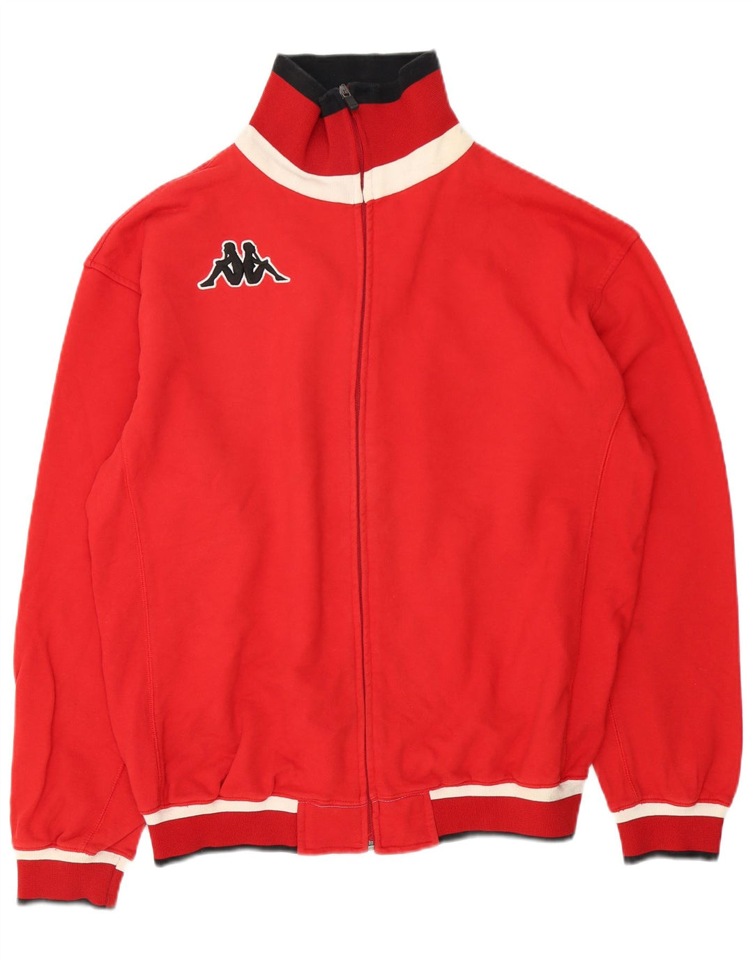 Kappa Herren-Trainingsanzug-Top-Jacke XL aus roter Baumwolle